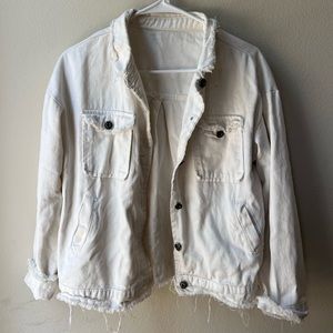 White light weight Jean jacket